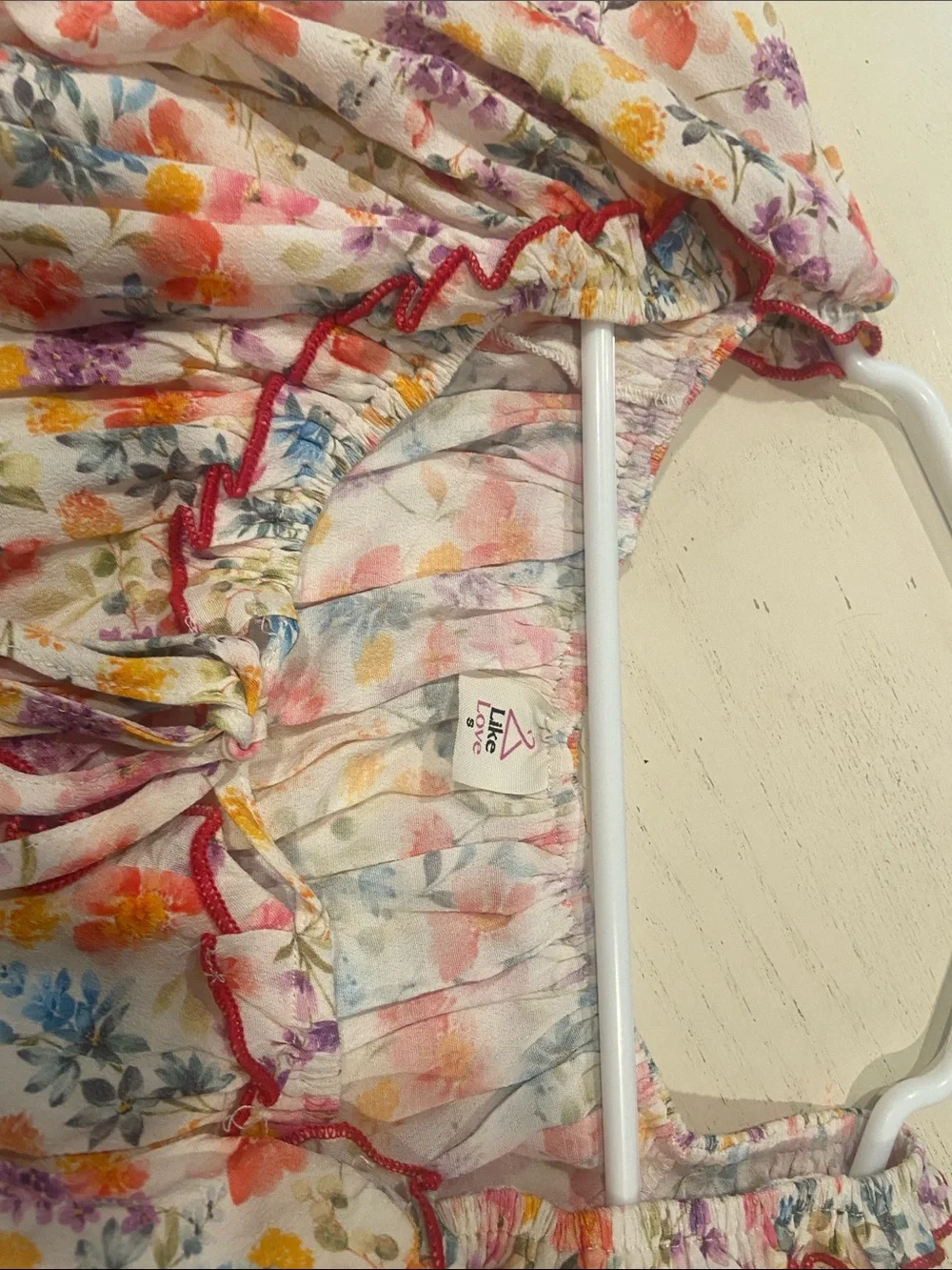 Floral Smocked Peasant Blouse - White Multi